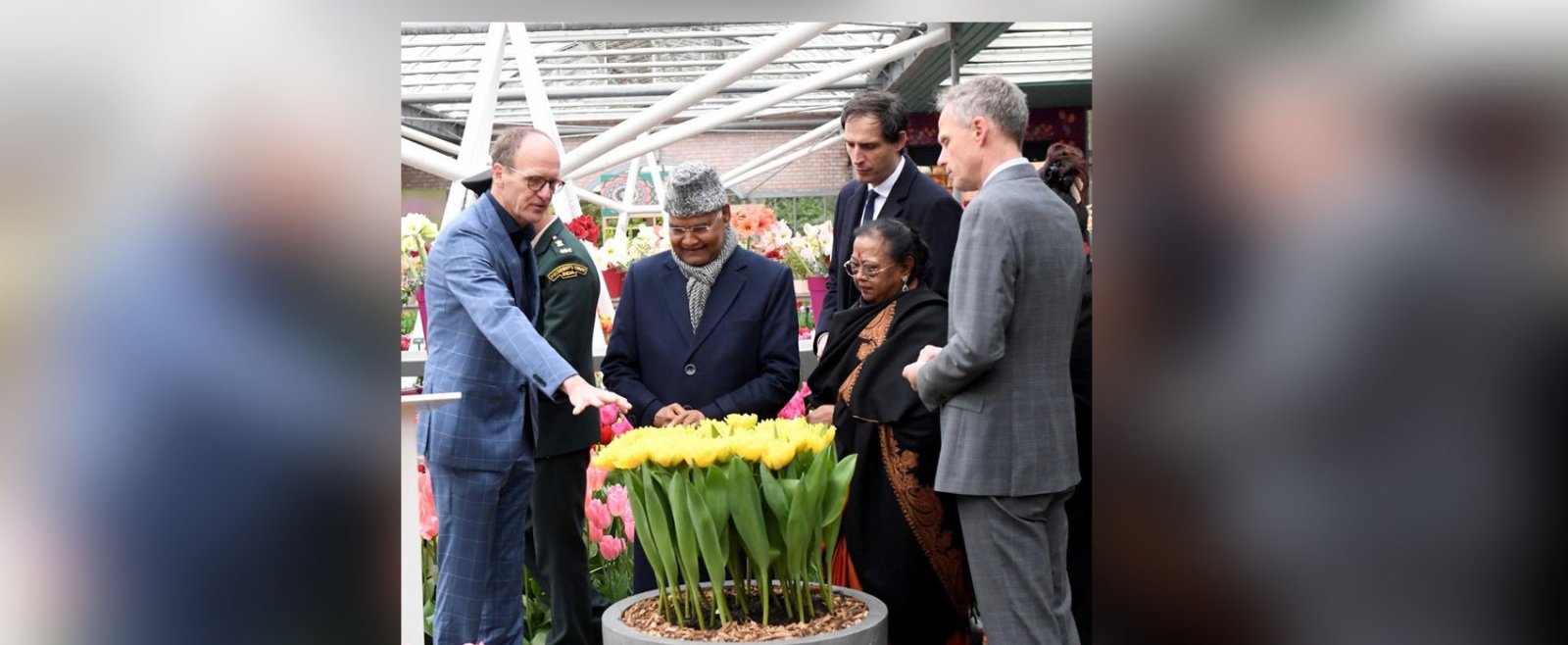 President Ram Nath Kovind named a new breed of yellow tulips Maitri - symbolic of the special & enduring friendship between India and the Netherlands at Keukenhof Gardens