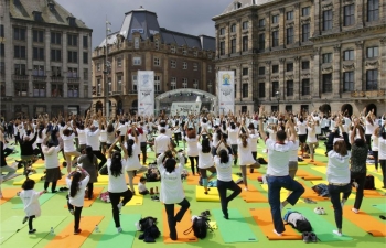 International Yoga Day Celebrations at Dam Square, Amsterdam - June 16, 2019