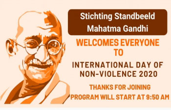 Dutch Minister of Justice and Security Ferdinand Grapperhaus and Mayor of The Hague Jan van Zanen participated in Gandhi Jayanti Online Celebrations in The Hague - October 2, 2020