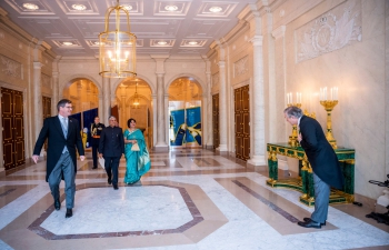 Ambassador of India H.E. Mr. Pradeep Kumar Rawat presenting his credentials to HM King Willem-Alexander of the Netherlands - March 17, 2021